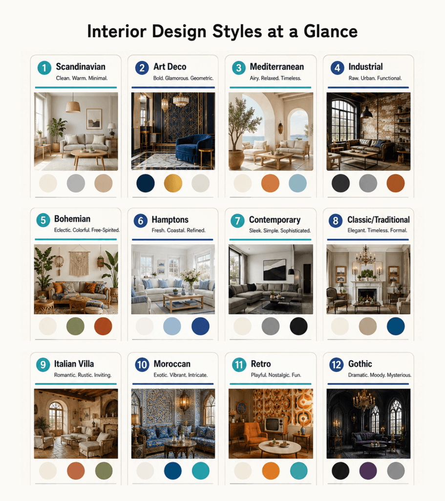 Interior Design Styles at a Glance