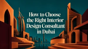 Interior design consultant in Dubai reviewing a home layout